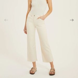 Something Navy wide leg cropped jeans